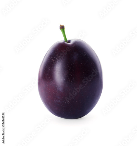 Delicious fresh ripe plum isolated on white