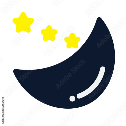 Moon Flat Icon