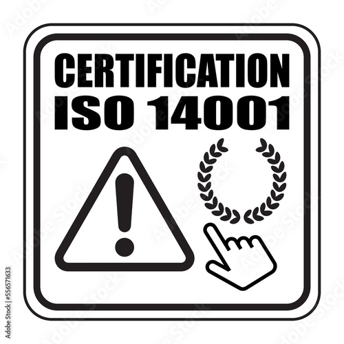 Logo certification iso 14001.