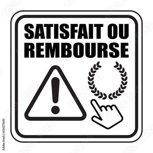 Logo satisfait ou remboursé.