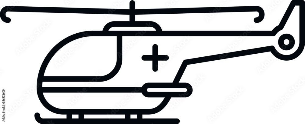 Chopper rescue helicopter icon outline vector. Military transport. Aerial guard Chopper rescue helicopter icon outline vector. Military transport. Aerial guard