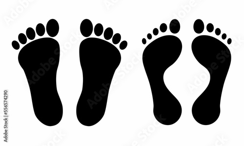 Template of footprints icon vector illustration. Stock vector.