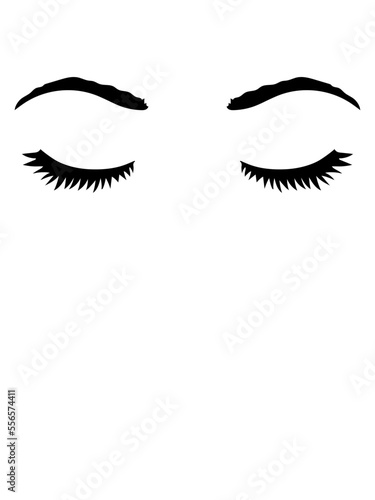 Geschlossene Augen weibliches Gesicht 