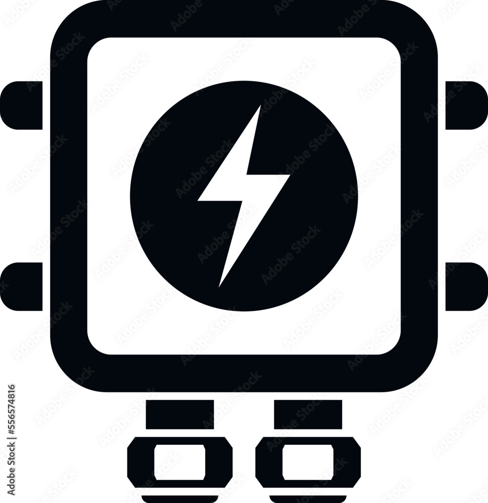 Electric junction box icon simple vector. Switch power. Safety wall Electric junction box icon simple vector. Switch power. Safety wall