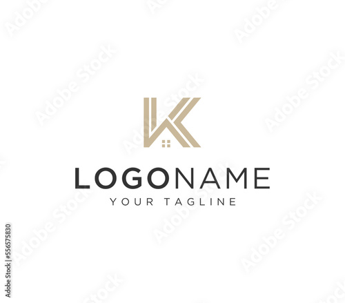 letter K house Logo design template. real estate logo design 1 © RNH