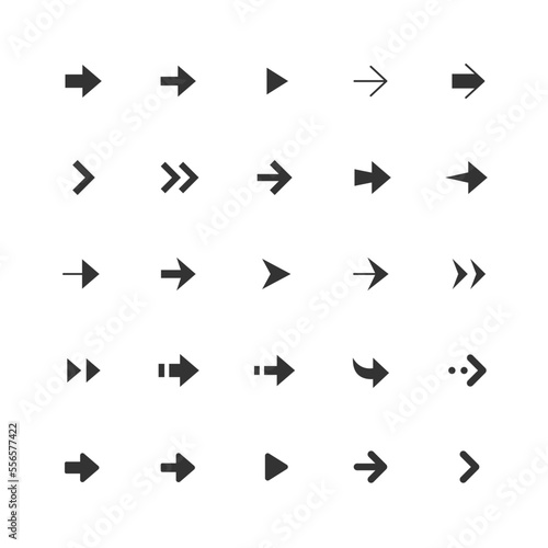矢印のアイコンセット（黒）