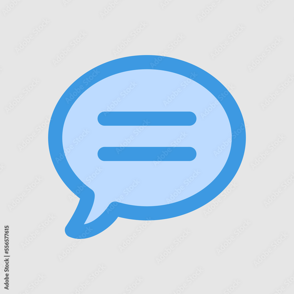 Comment icon in blue style, use for website mobile app presentation Comment icon in blue style, use for website mobile app presentation