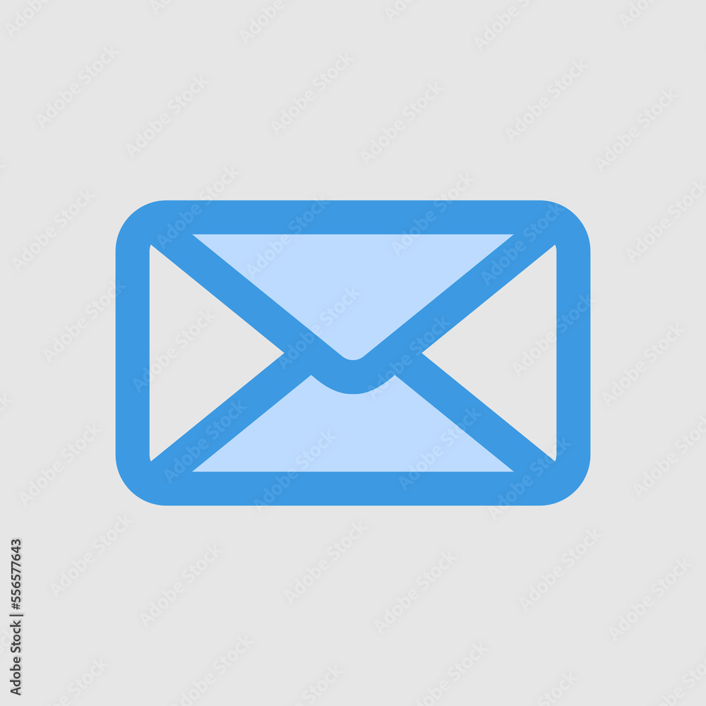 Email icon in blue style, use for website mobile app presentation Email icon in blue style, use for website mobile app presentation