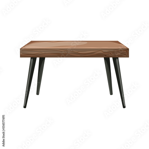 desk wood table cartoon. desk wood table sign. isolated symbol vector illustration