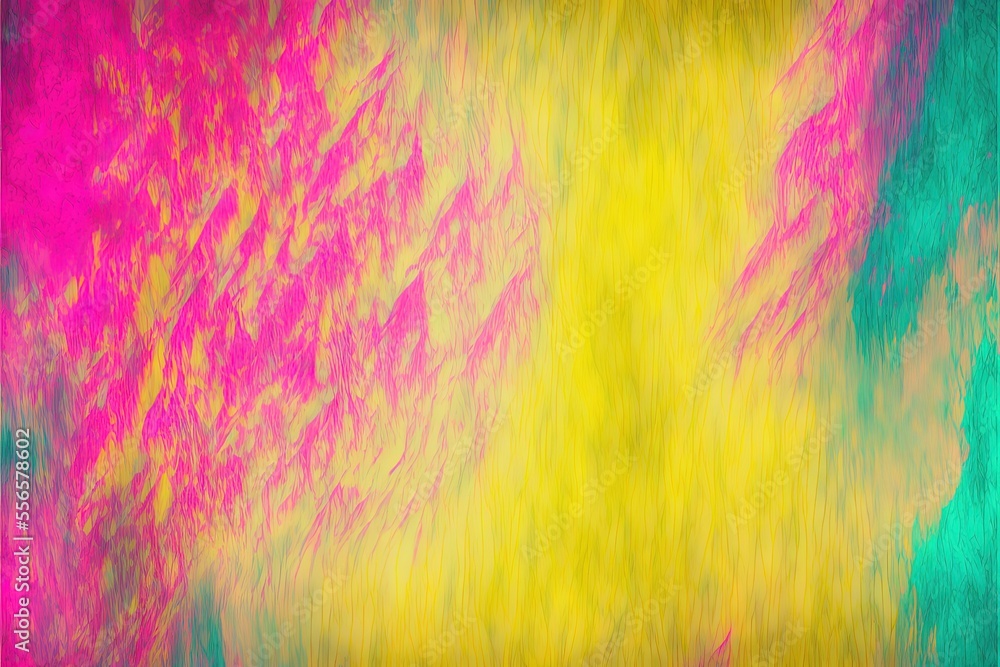 bright Colorful pink, yellow and turquoise gradient noisy grain generative ai  background texture