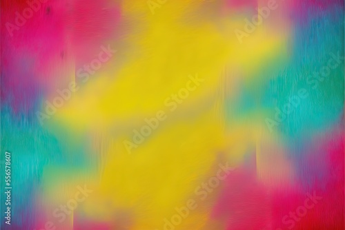 bright Colorful pink, yellow and turquoise gradient noisy grain generative ai background texture