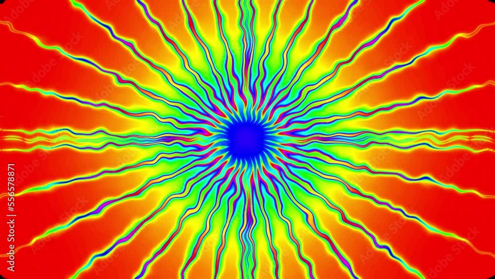 Psychedelic Trippy Colorful Sun Background