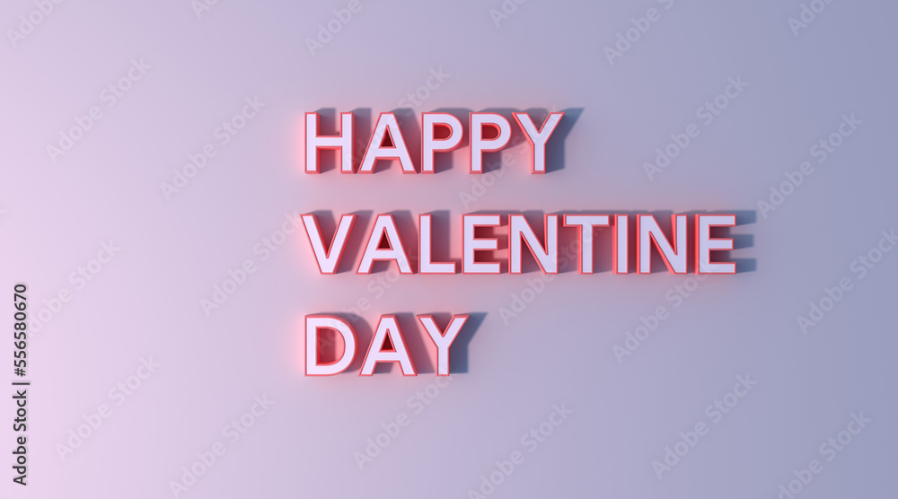 happy valentine day text pink color on gray background 3d illustration rendering . holiday concept design happy valentine day text pink color on gray background 3d illustration rendering . holiday concept design