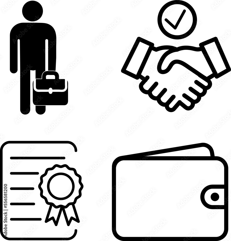 Business icons set vector illustration on white background