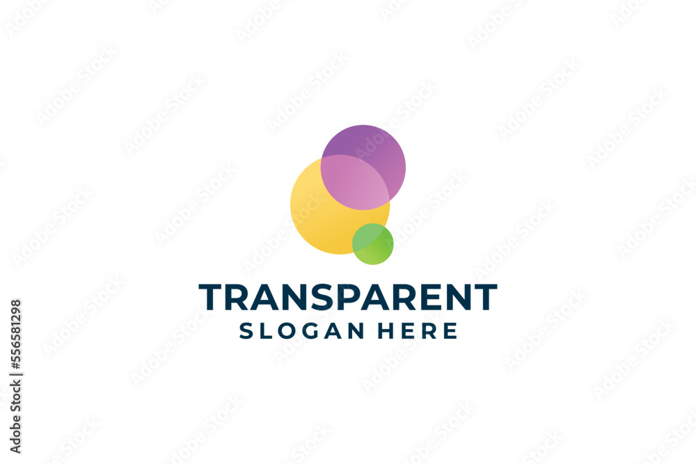 Transparent abstract logo design concept