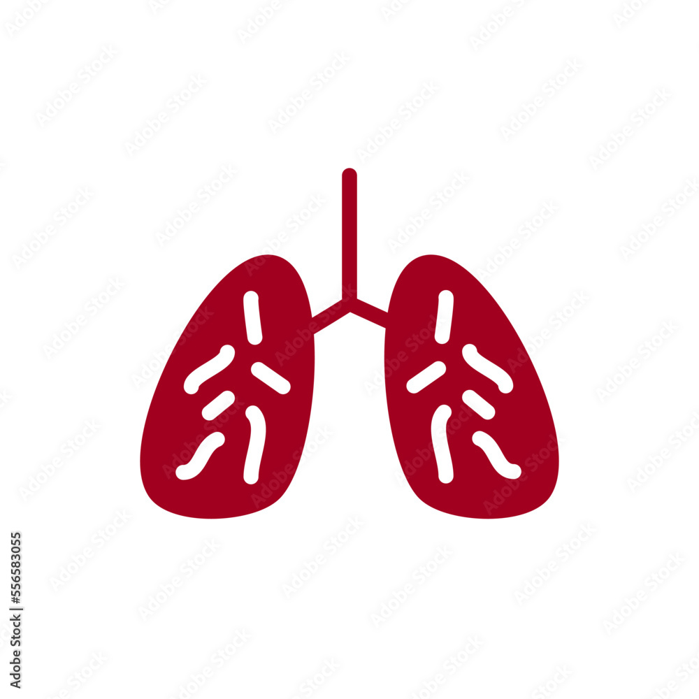 Lungs icon vector logo design template Lungs icon vector logo design template