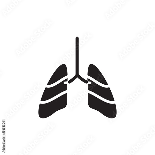 Lungs icon vector logo design template