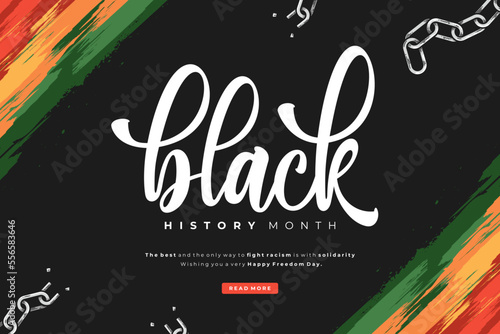 black history months lettering illustration background