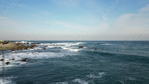 Wallpaper Mural The blue sky, waves, reefs of Ganjeolgot, Ulsan, Korea Torontodigital.ca