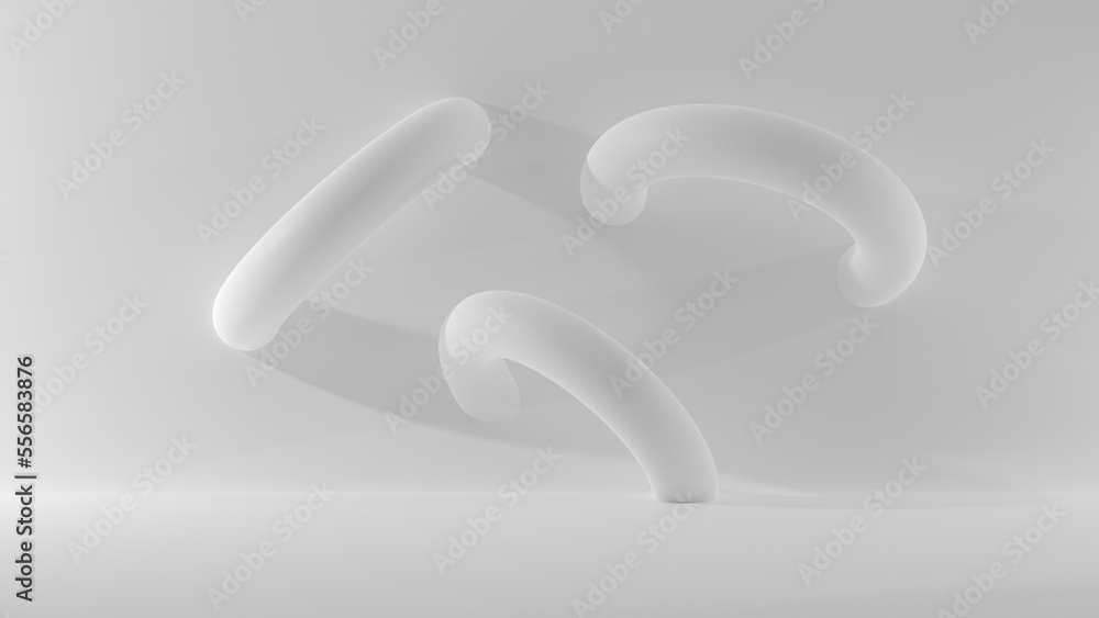 Abstract geometric white background. 3D Render. Abstract geometric white background. 3D Render.