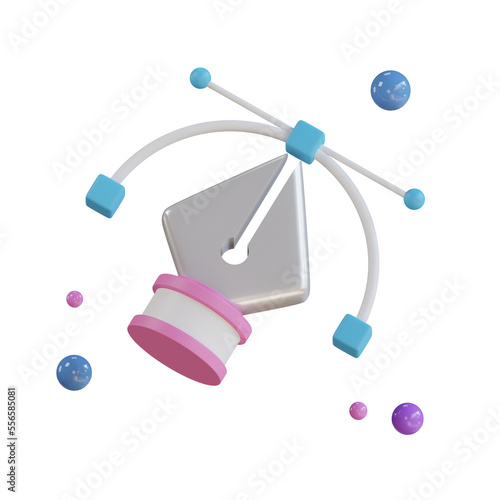 Pen Tools Digital 3D Illustrations