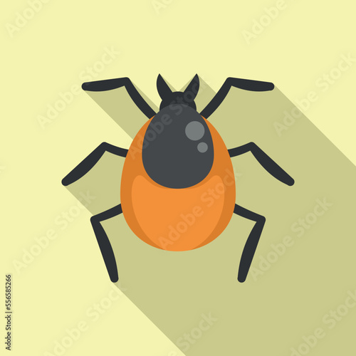 Bug seasonal allergy icon flat vector. Season disease. Flu pollen