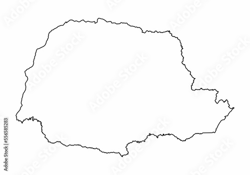 Parana State outline map