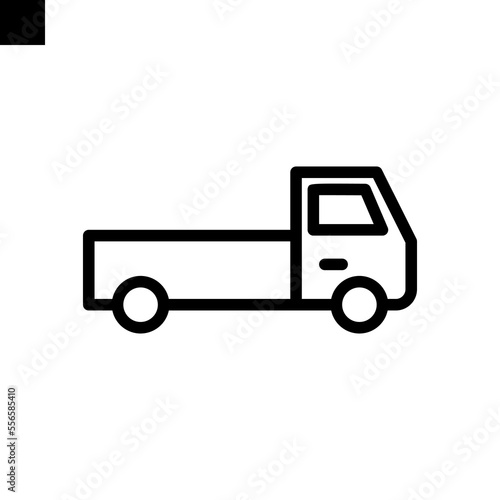 pickup truck icon line style vector