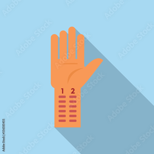 Hand seasonal allergy icon flat vector. Season disease. Summer allergen