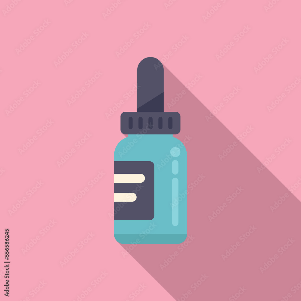 Dropper sick icon flat vector. Seasonal flu. Cold disease Dropper sick icon flat vector. Seasonal flu. Cold disease