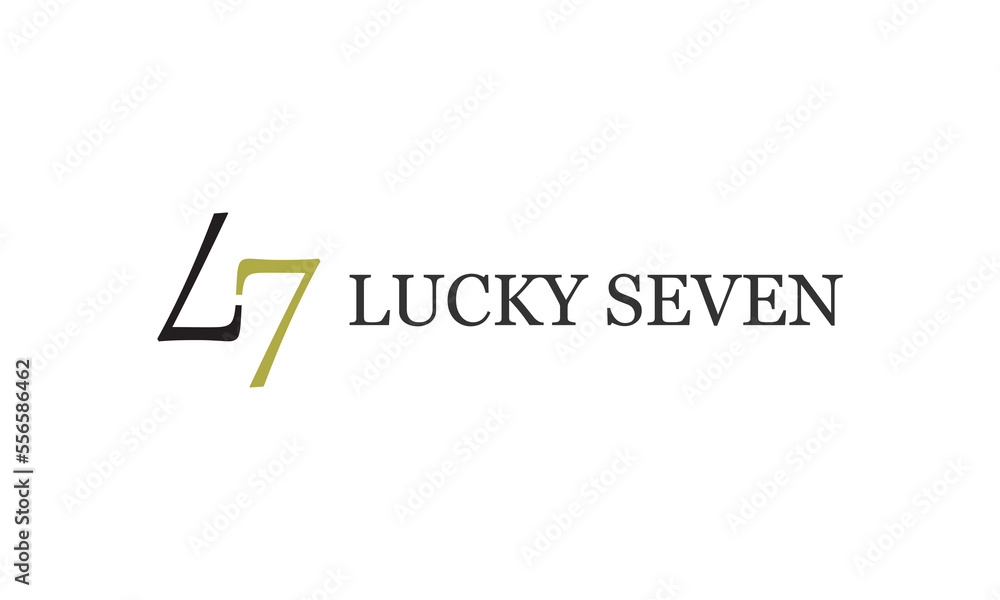 vector design elements for your company logo, lucky seven logo. modern logo design, business corporate template. lucky icon. vector design elements for your company logo, lucky seven logo. modern logo design, business corporate template. lucky icon.