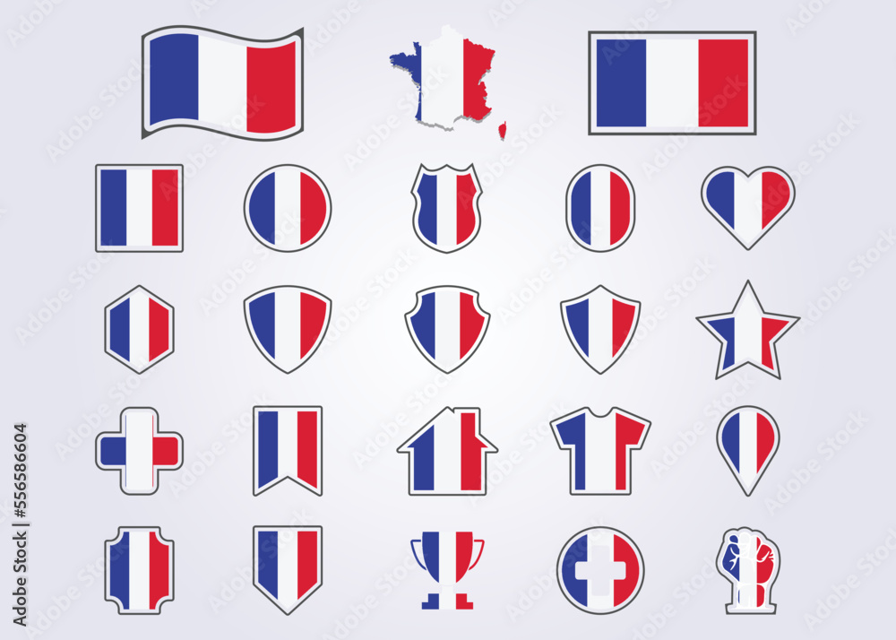 bundle of France icon flag symbol sign vector illustration design bundle of France icon flag symbol sign vector illustration design