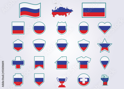 bundle of Russia icon flag symbol sign vector illustration design Free Download bundle of Russia icon flag symbol sign vector illustration design - GFXLoad