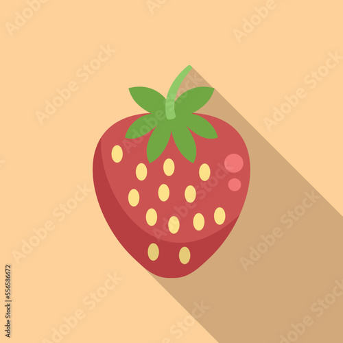 Strawberry allergy icon flat vector. Season plant. Sick patient