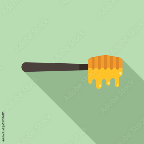 Honey spoon allergy icon flat vector. Season disease. Sick patient