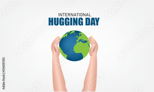 Vector Illustration of International Hugging Day. Simple and Elegant Design