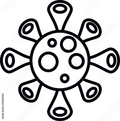 Seasonal allergy virus icon outline vector. Nose man. Allergic sneeze