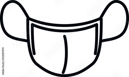 Allergy face mask icon outline vector. Seasonal allergic. Spring nose