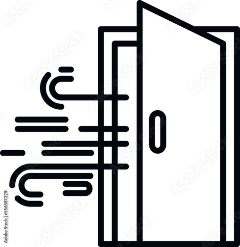 Wind flu icon outline vector. Seasonal allergy. Spring sick