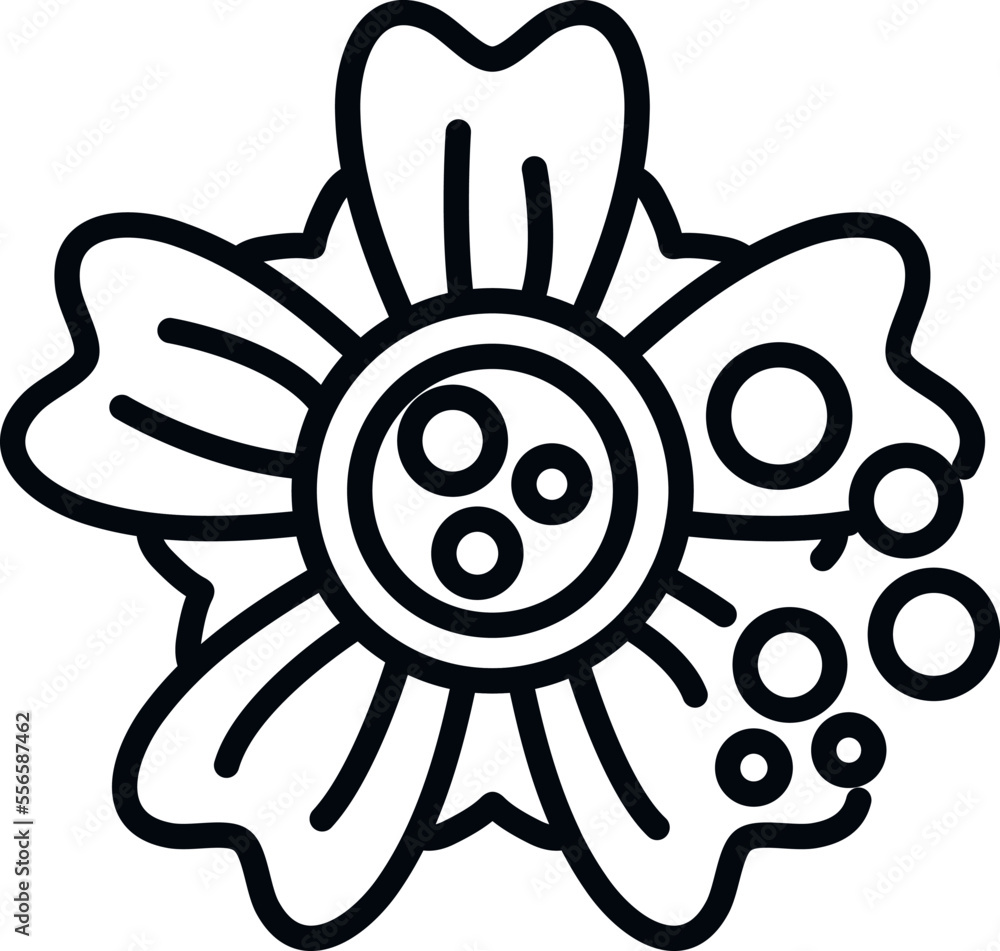 Flower pollen allergy icon outline vector. Spring season. Allergen plant Flower pollen allergy icon outline vector. Spring season. Allergen plant