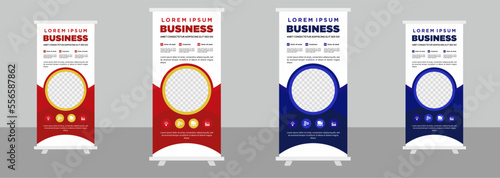 Corporate business roll up stand banner design template