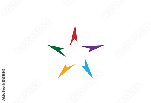 Abstract star logo icon design template elements. eps 10.	