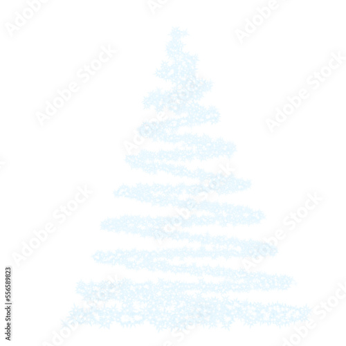 Christmas tree on transparent background
