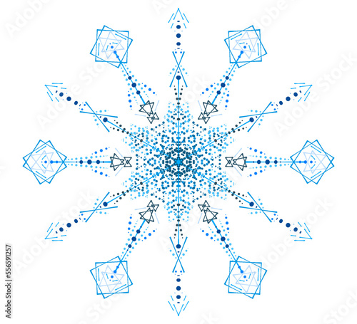 Snowflake. Snowflake design. Illustration on transparent background
