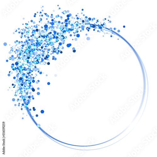 Transparent Blue Circle Frame