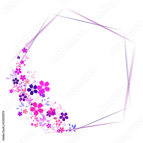 Purple floral Border