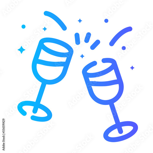 cheers gradient icon