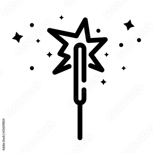 sparkler line icon