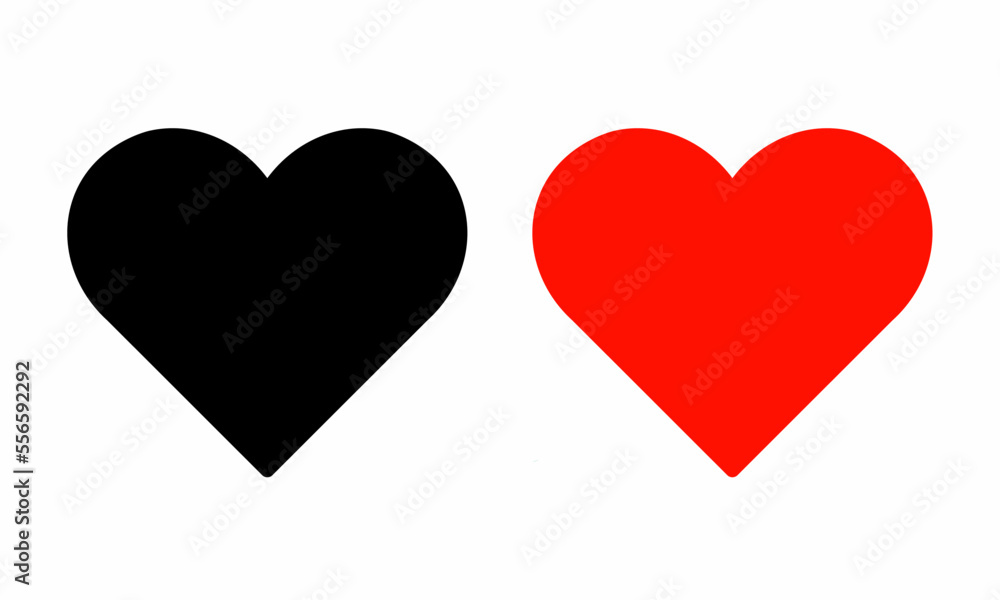 Heart icon vector template. Stock vector illustration.