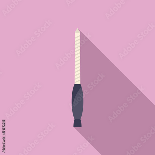 Polish tool icon flat vector. Care spa. Cosmetic woman